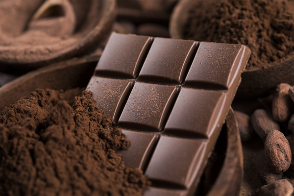 Closeup of a lactose free chocolate bar